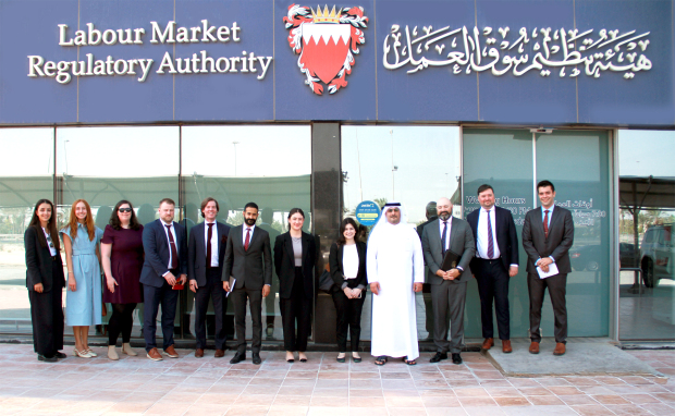 <p>The Labour Market Regulatory Authority (LMRA) received a delegation from the United States Congress at the Expatriate Protection Centre, in the presence of representatives from the US Department of State. The delegation was briefed on the efforts of Bahrain to continue strengthening a stable work environment that safeguards the rights of all parties, in addition to the pioneering initiatives implemented by the kingdom in this sector, particularly the Wage Protection System (WPS) and the Regional Centre of Excellence and Capacity Building for Combating Trafficking in Persons (RCoE). The delegation was also briefed about the role of the Expatriate Protection Centre in providing comprehensive services, including preventive support and legal guidance, as well as shelter for victims or those potentially at risk.</p>
<div class="explain-selected-button explain-selected-circle"></div>